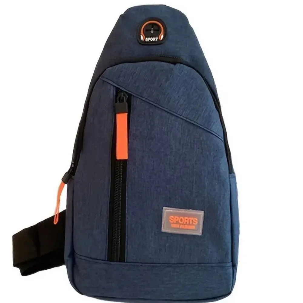 NWT SPORTS One Shoulder Sling Slant Cross Chest Men Women Unisex Denim Blue Bag